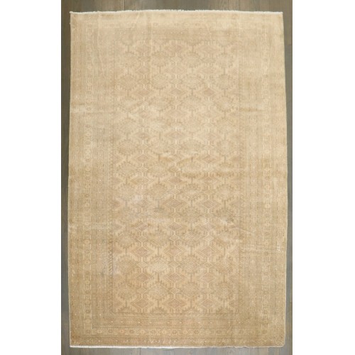 Neutral Color Vintage Bokhara Rug No. j4412