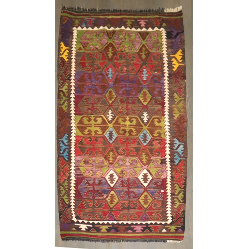 Vintage Turkish Accent size Kilim No. j4459