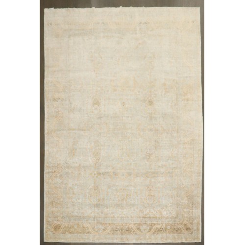Light Blue Gold Antique Kerman Rug No. j4466