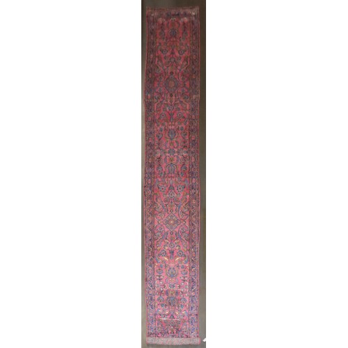 Long Indo Kashan Antique Runner No. j4483