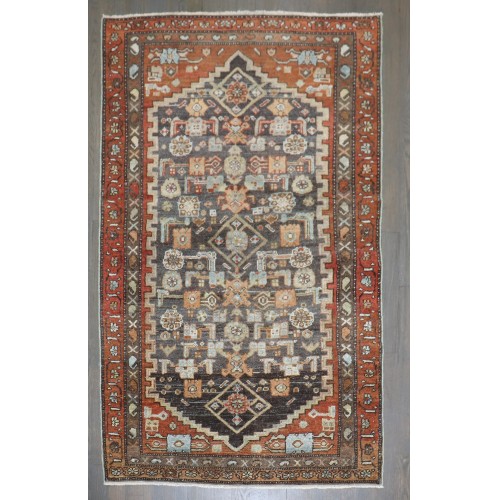 Malayer Brown Small Rug No. j4489