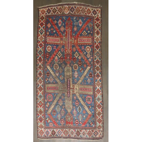 Kurdish Worn Persian Rug No. j4517