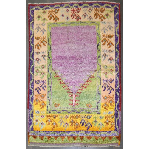 Colorful Vintage Turkish Prayer Rug No. j4526
