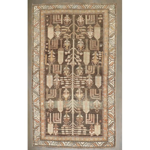 Brown Tree Of Life Kurd Bakhtiari Rug No. j4532