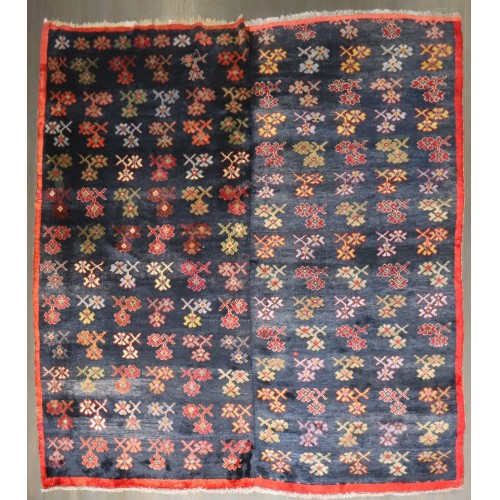 Square Resize Turkish Floral Rug No. j4552