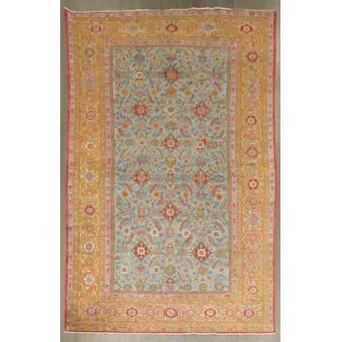 Sky Blue  Antique Persian Mahal Rug No. j4619