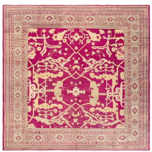 Large Red Square Oushak Rug No. j4654