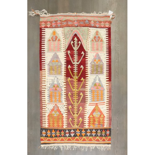 Vintage Turkish Flatweave No. j4656