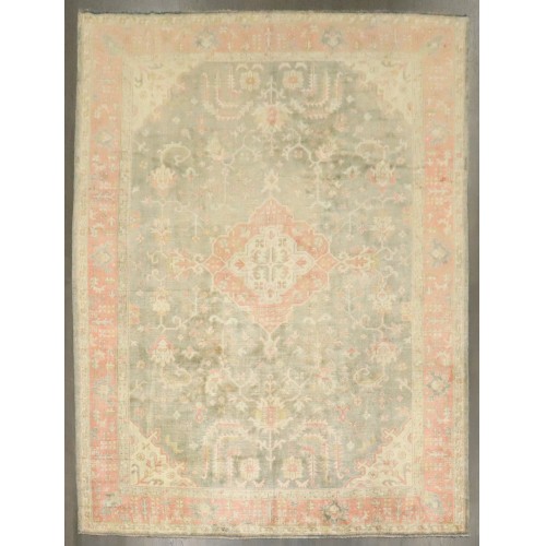 Soft Green Antique Turkish Oushak  No. j4683
