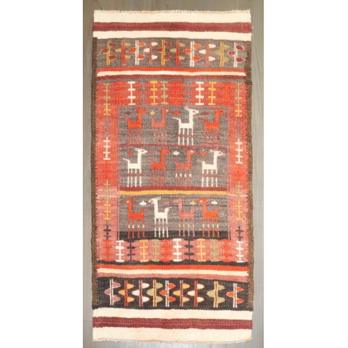 Vintage Moroccan Folk Art Kilim No. j4719