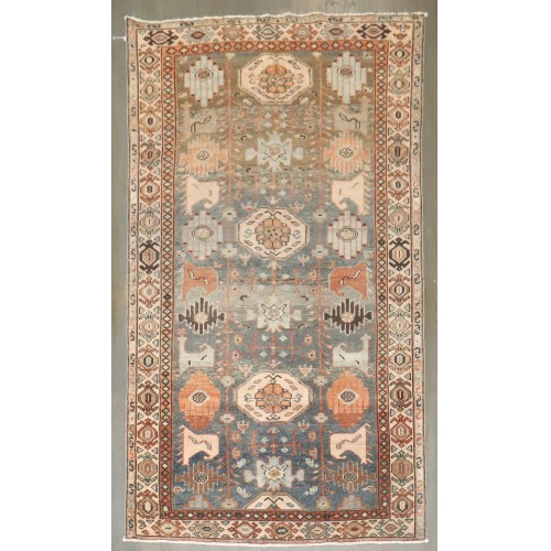 Antique Malayer Small Throw Rug No. j4746