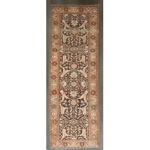 Antique Brown Bakhtiari Corridor Runner No. j4756