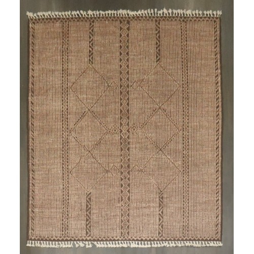 Brown Afghan Vintage Inspired African Tuareg Rug No. j4804