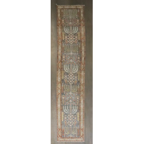 Willow Tree Antique Persian Tabriz Runner No. j4814