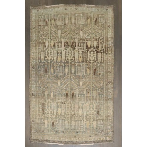 Weeping Willow Tree Antique Persian Bidjar Accent Rug No. j4823