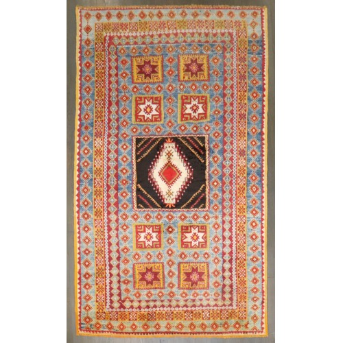 Geometric Vintage Moroccan Rug No. j4897