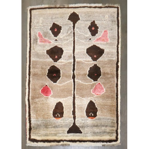 Whimsical Vintage Persian Small Gabbeh Rug No. j4899