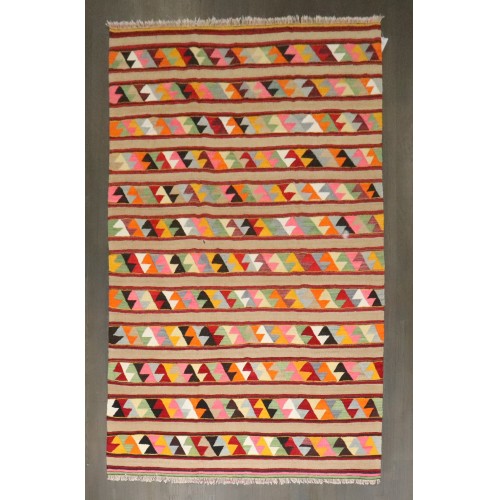 Vintage Colorful Turkish Kilim No. j4947