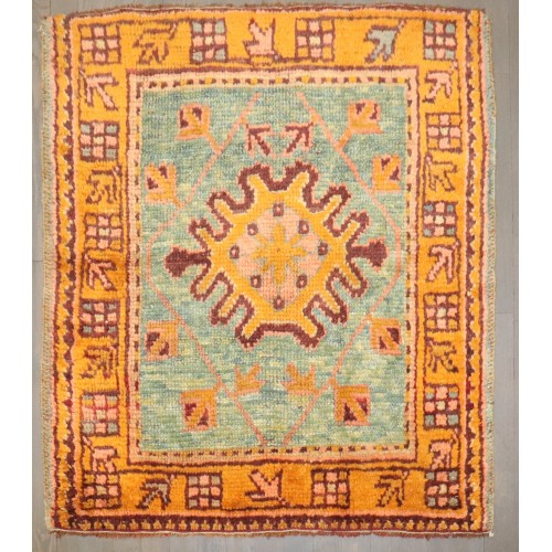 Small Square Antique Oushak Rug No. j4962