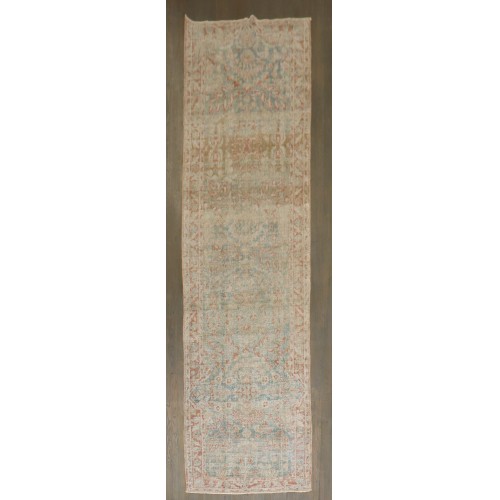 Wide Worn Antique Persian Sarouk Runner No. j5051