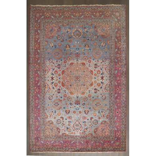Blue Raspberry Tabriz Rug No. j5124