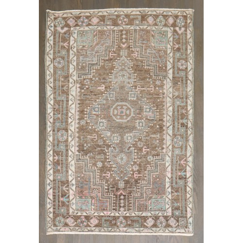 Brown Pink Vintage Persian Hamadan No. j5153