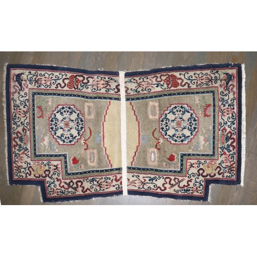Gray Tibetan Horseback Rug No. j5221
