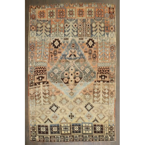 Quirky Geometric Turkish Anatolian Rug No. j5237