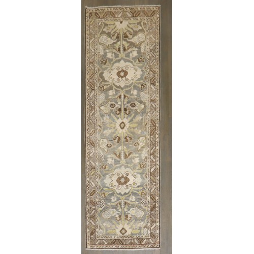 Floral Gray Persian Malayer Runner No. j5250