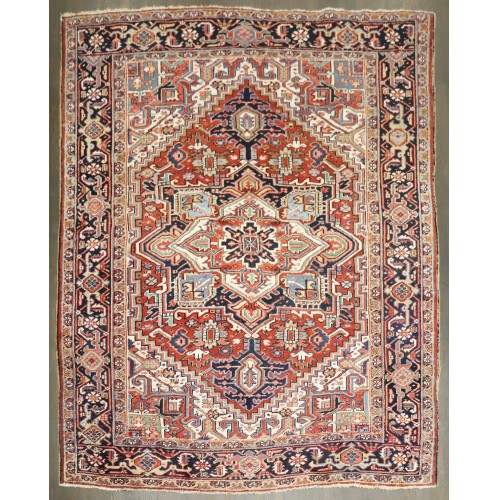 Persian Antique Heriz Intermediate Square Rug No. j5283