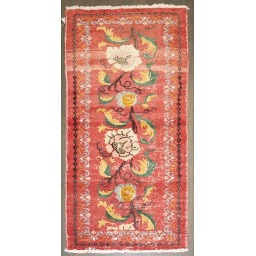 Flower Power Turkish Scatter Rug No. j5305