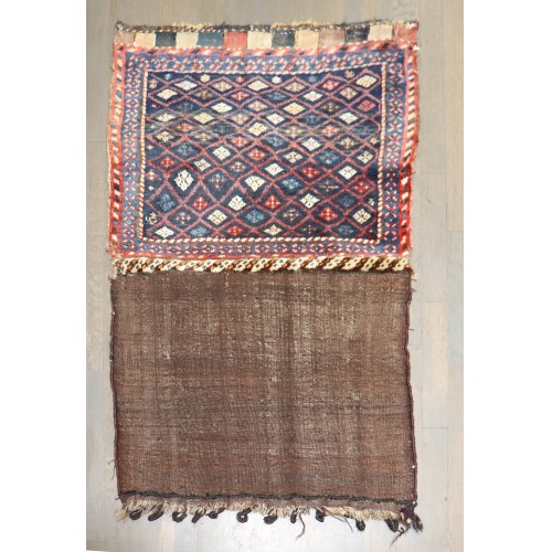 Antique Kurdish Jaff Complete Double Saddlebag No. j5348