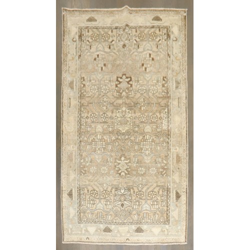 Neutral Persian Malayer Accent Rug No. j5361