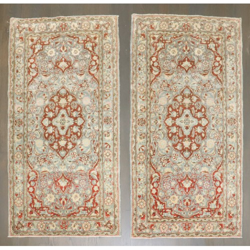 Pair of Antique Persian Kashan Rugs No. j4288