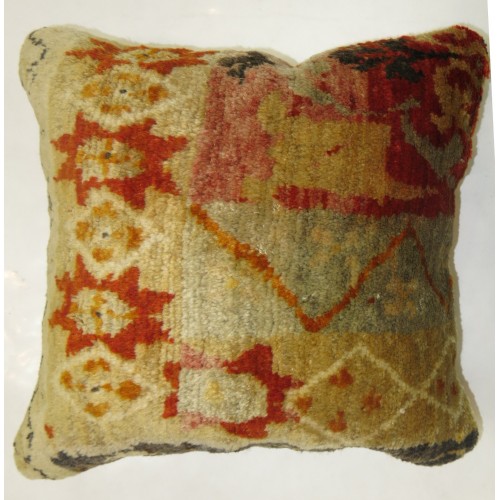 Antique Ghiordes Rug Pillow No. p1178