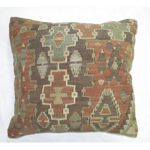 Geometric Coastal Kilim Pillow No. p1659