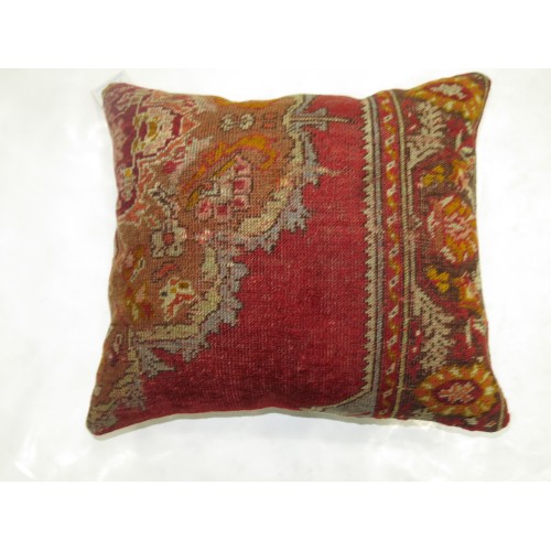 Red Turkish Rug Pillow No. p2198