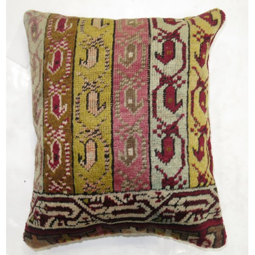 Turkish Ghiordes Rug Pillow No. p2208