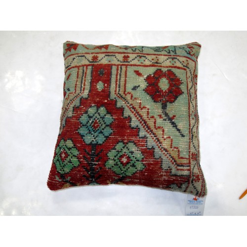 Bright Red Turkish Rug Pillow No. p2365