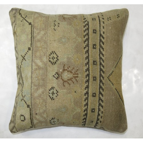 Vintage Turkish Oushak Rug Pillow No. p2476