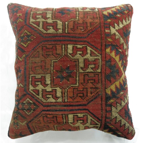 Turkeman Antique Rug Pillow No. p2923