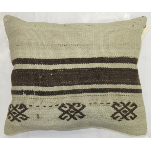 Brown Beige Kilim Pillow No. p3310