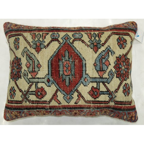 Antique Persian Serapi Rug Pillow No. p3599