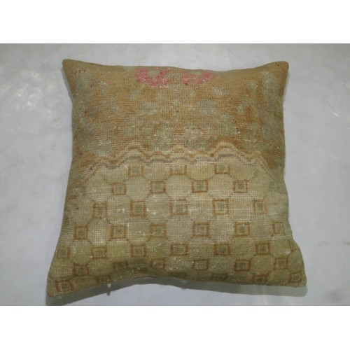 Beige Turkish Rug Pillow No. p3949