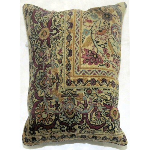 19th Century Lavar Kerman Rug Pillow No. p3976