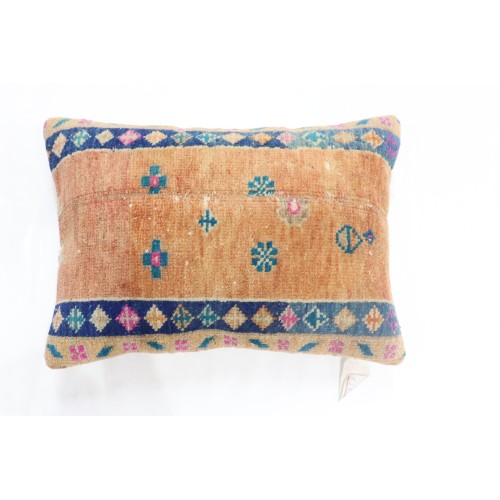 Colorful Turkish Rug Pillow No. p3987