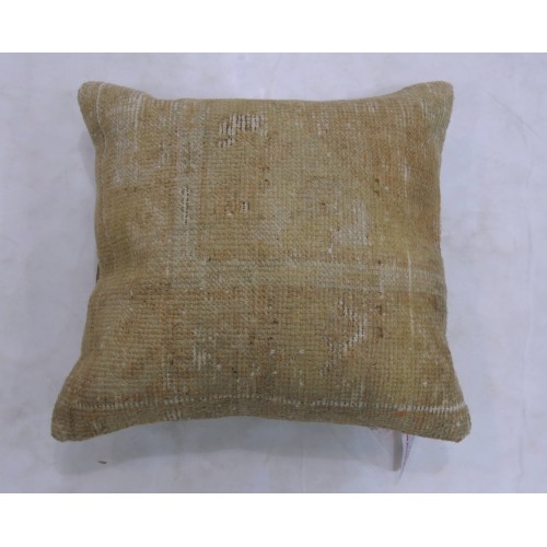 Small Turkish Gold Oushak Pillow No. p4033