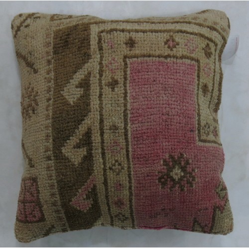 Hot Pink Turkish Oushak Rug Pillow No. p4039