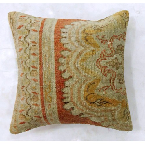 Vintage Turkish Oushak Medallion Rug Pillow No. p4134