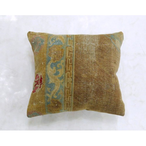 Camel Color Chinese Rug Pillow No. p4152
